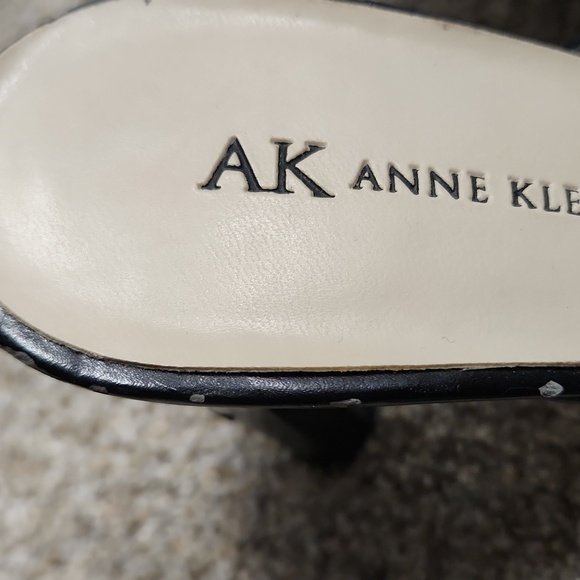 Anne Klein Black Mules with Silver Accents - Picture 7 of 8